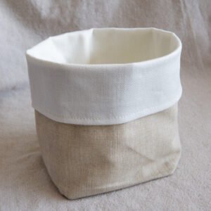 cesta organizadora para el hogar de lino