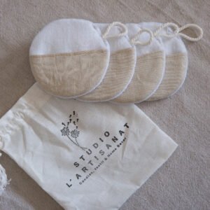 set de pads desmaquillantes con bolsita de tela