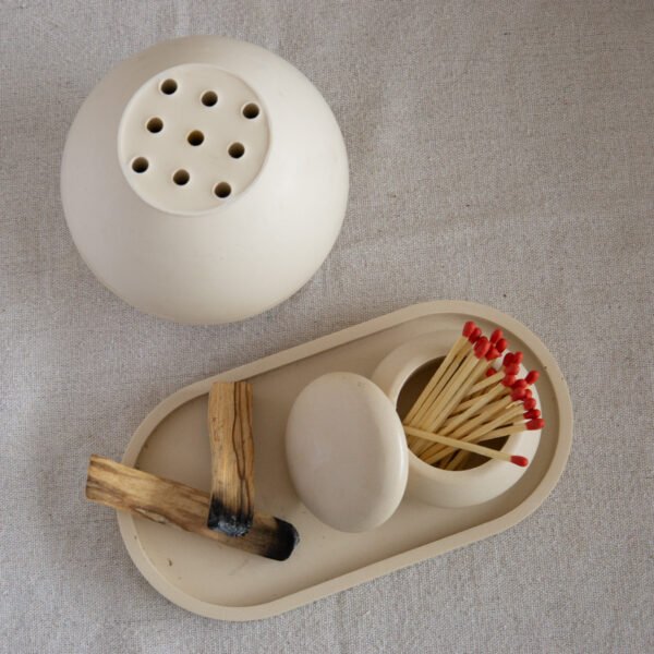 set regalo sahumador con palo santo