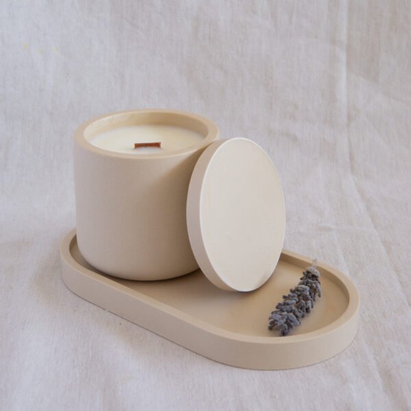 Vela artesanal con tapa "Clara" | Aroma a elección