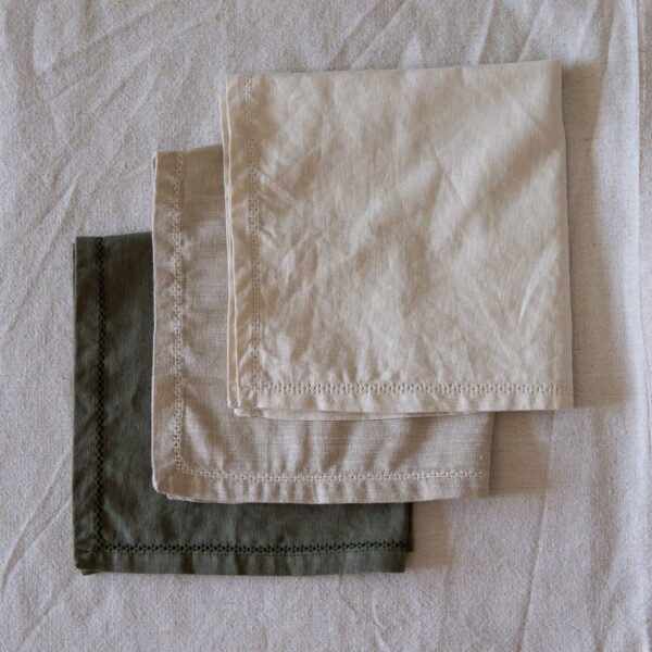 servilletas de tela bordadas