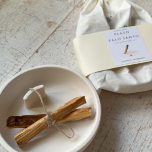 plato artesanal para palo santo