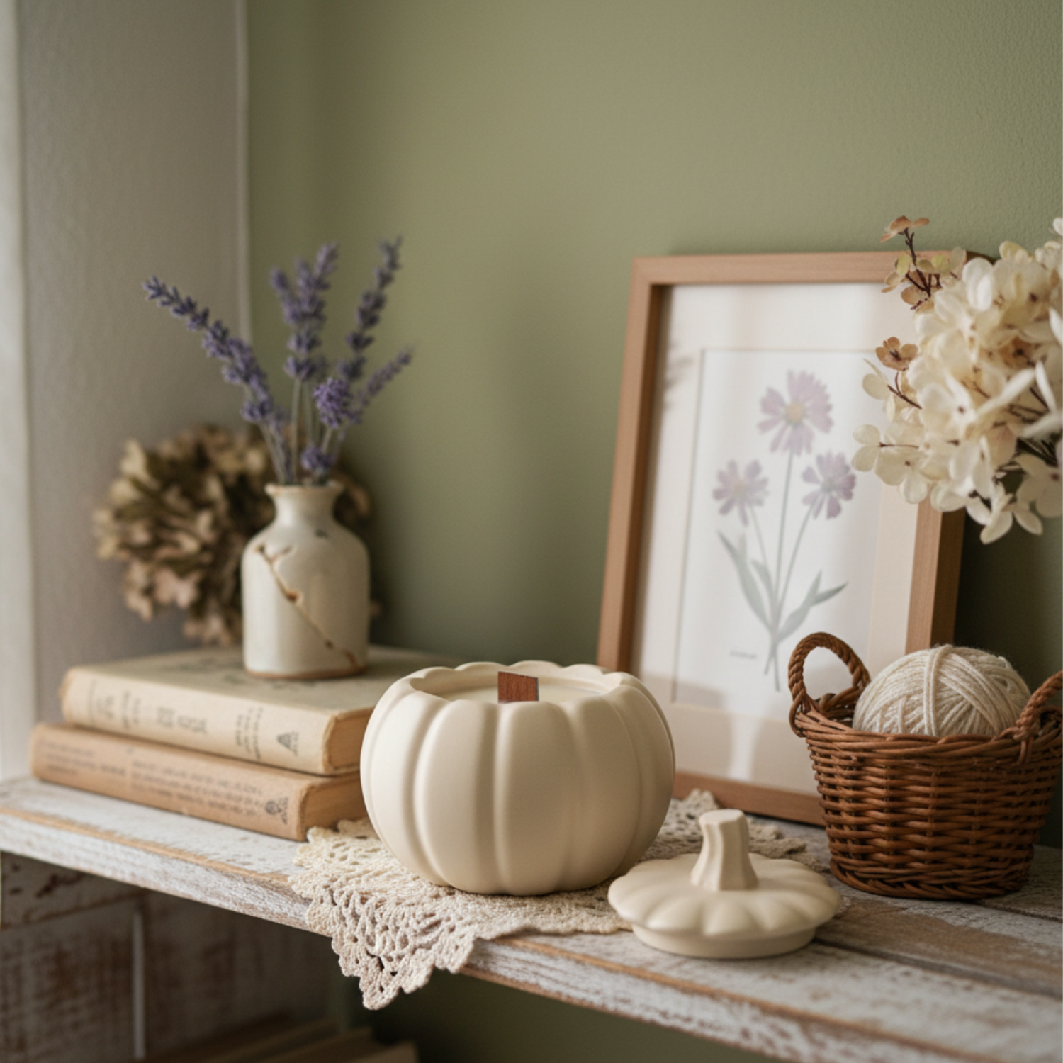 vela de calabaza para otoño