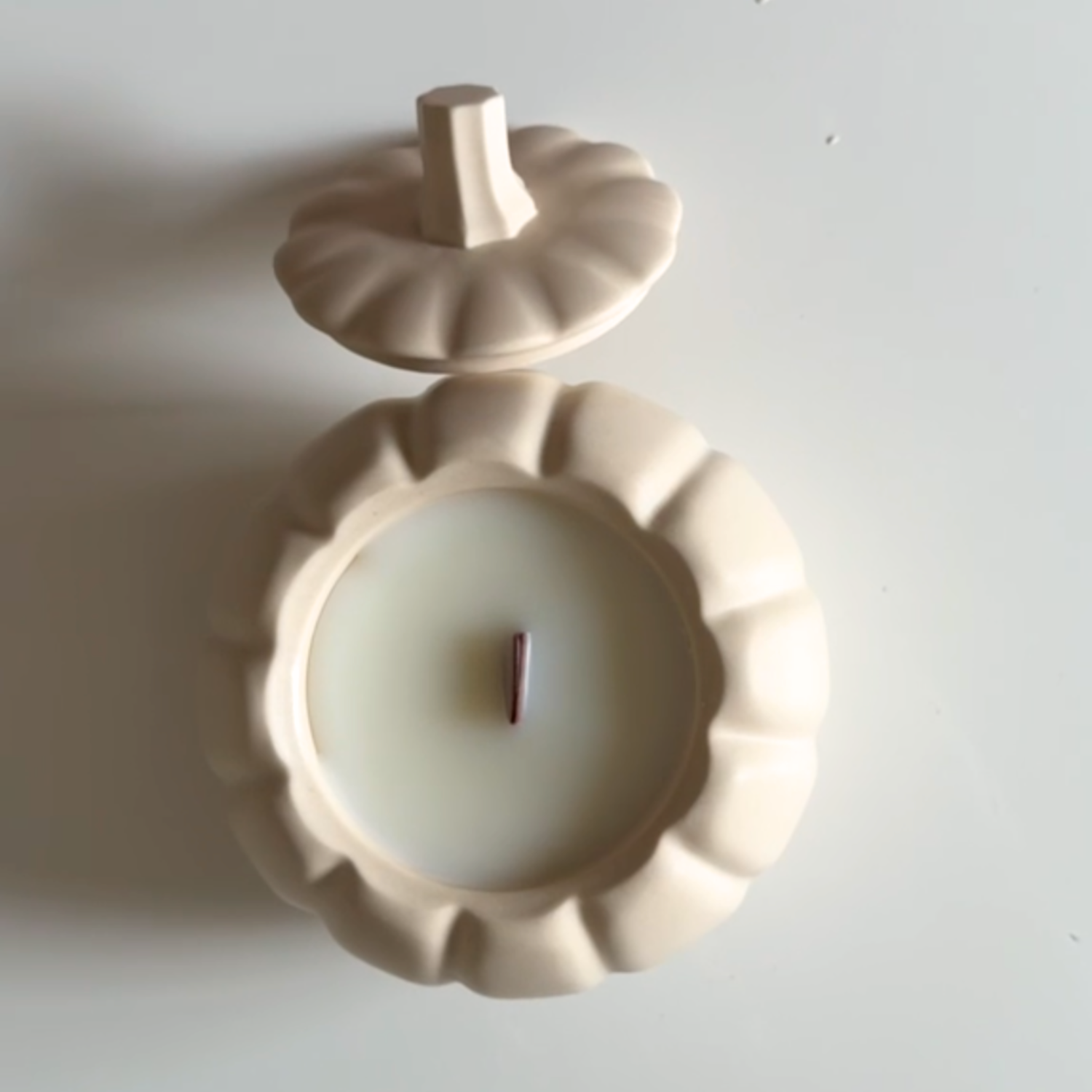 Vela de calabaza | Edición otoño | Aroma a elección | Cuenco reutilizable decoración otoñal - Imagen 4